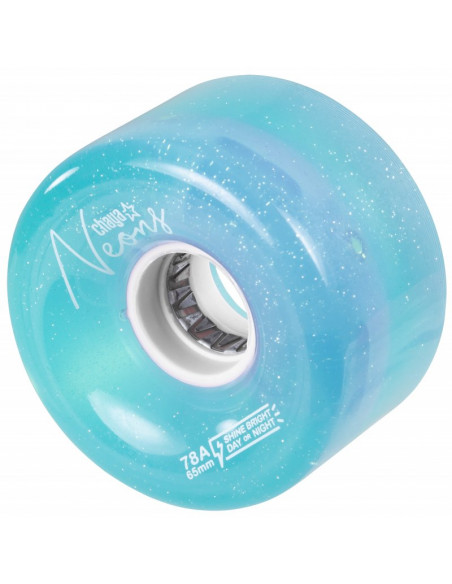 RUEDAS CHAYA QUADS AZUL NEON LED 65mm*38mm/78a, 4-PACK
