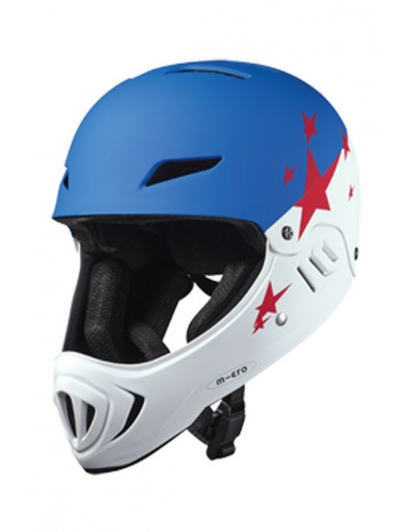 MICRO CASCO RACING INTEGRAL AZUL / BLANCO