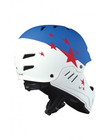 MICRO CASCO RACING INTEGRAL AZUL / BLANCO