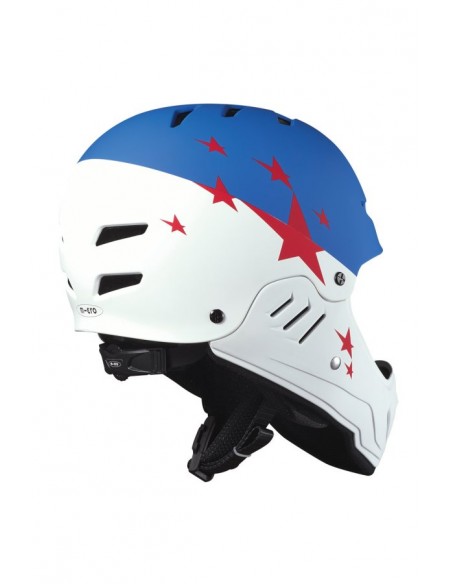 MICRO CASCO RACING INTEGRAL AZUL / BLANCO