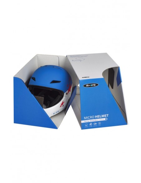 MICRO CASCO RACING INTEGRAL AZUL / BLANCO