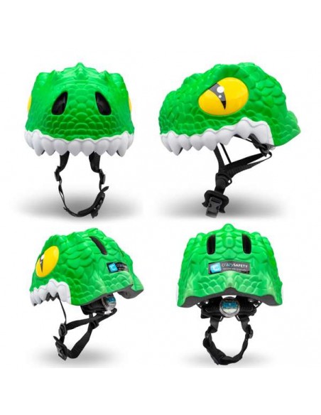 CASCO CRAZY SAFETY COCODRILO VERDE