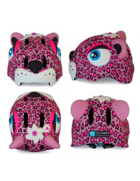 CASCO CRAZY SAFETY LEOPARDO ROSA