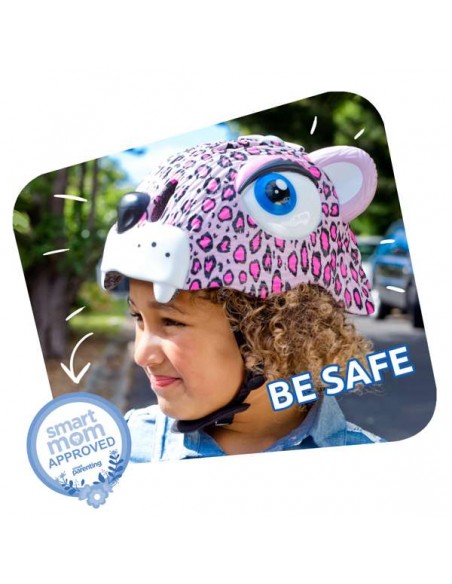 CASCO CRAZY SAFETY LEOPARDO ROSA