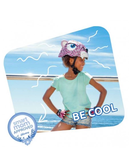CASCO CRAZY SAFETY LEOPARDO ROSA