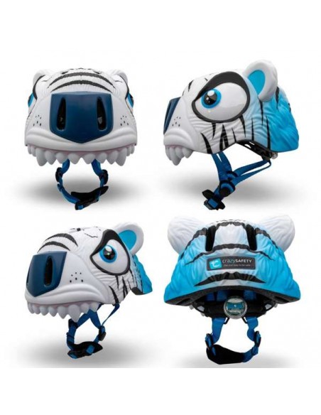 CASCO CRAZY SAFETY TIGRE BLANCO