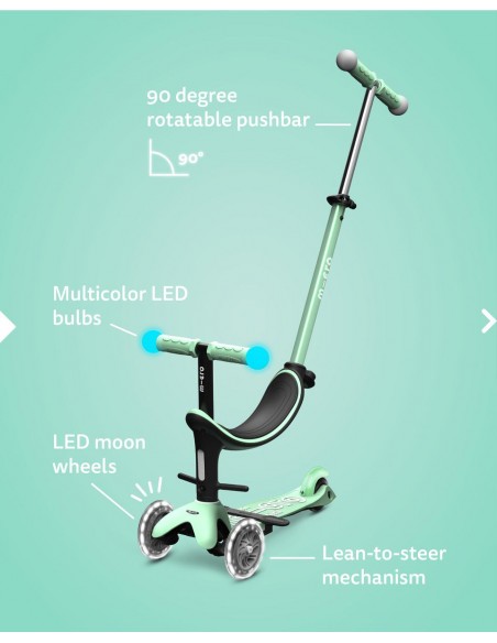 MICRO PATINETE MINI2GROW DELUXE MAGIC MENTA