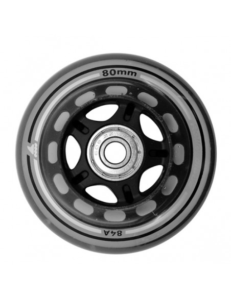 RUEDAS + RODAMIENTOS ROLLERBLADE 80MM/SG7  XT (8PCS) CLEAR