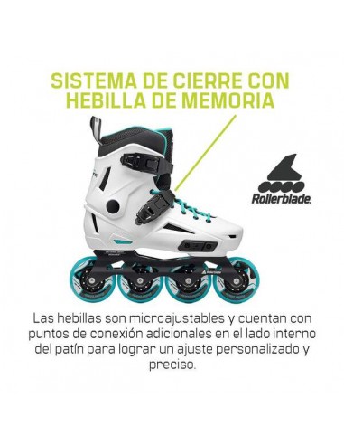 ROLLERBLADE PATINES LIGHTNING 80 W BLANCO/AQUA