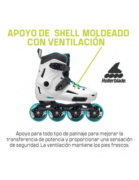 ROLLERBLADE PATINES LIGHTNING 80 W BLANCO/AQUA
