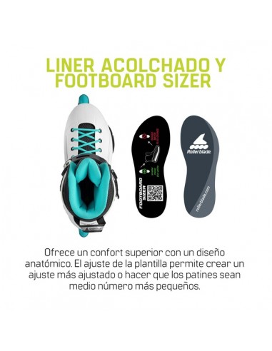 ROLLERBLADE PATINES LIGHTNING 80 W BLANCO/AQUA