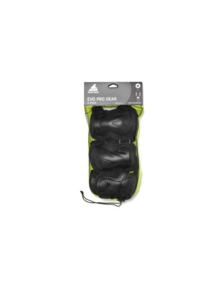 ROLLERBLADE PROTECCIONES EVO PRO GEAR 3 PACK NERO