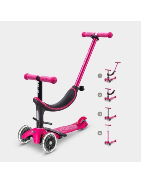 MINI MICRO 4 EN 1 DELUXE LED ROSA