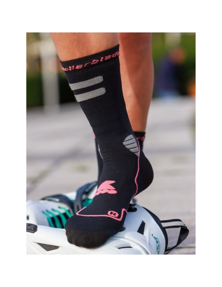ROLLERBLADE CALCETINES HIGH PERFORMANCE NEGRO/CORAL