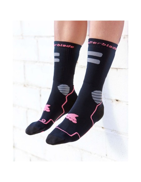 ROLLERBLADE CALCETINES HIGH PERFORMANCE NEGRO/CORAL