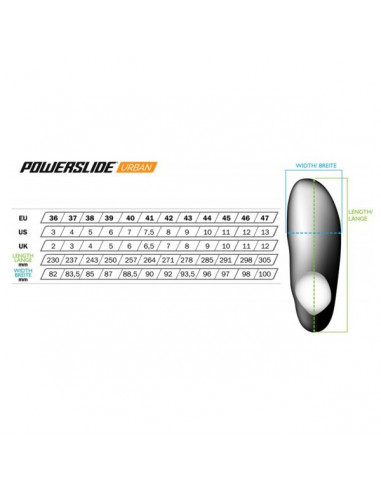 POWERSLIDE TAU 90 BLANCO/NEGRO