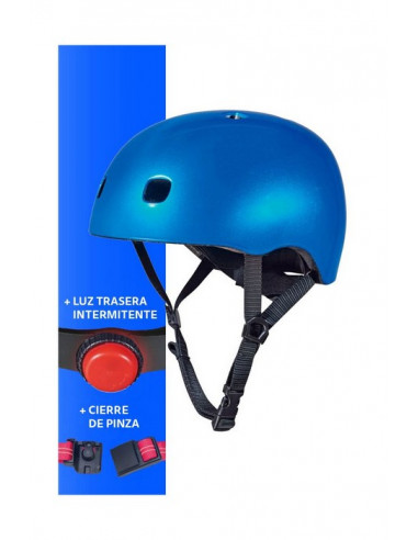 MICRO CASCO AZUL METALIZADO V2