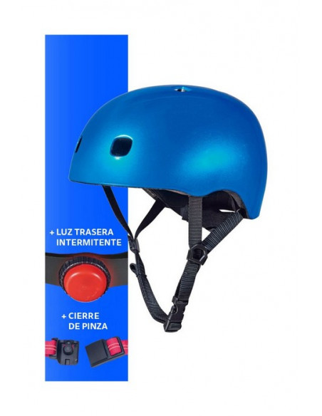 MICRO CASCO AZUL METALIZADO V2